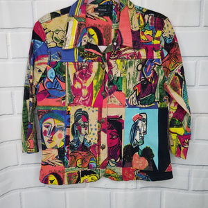 Kaktus Jacket Bold Print Sz medium
